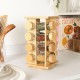 Glass & Wood Spices Stand 17 pieces